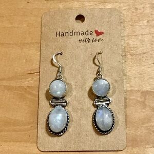 Cute Moonstone Earrings - 925 Stamped